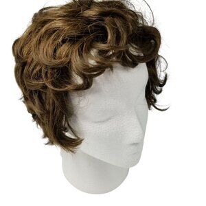 Vintage Womens Kane Kalon Wig Brown Short Hair Costume Cosplay